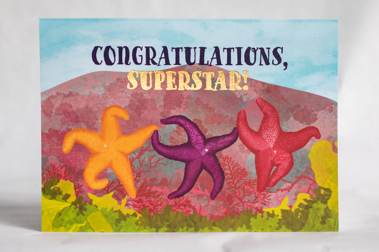 congratulations superstar greeting card | punny foiled greeting card