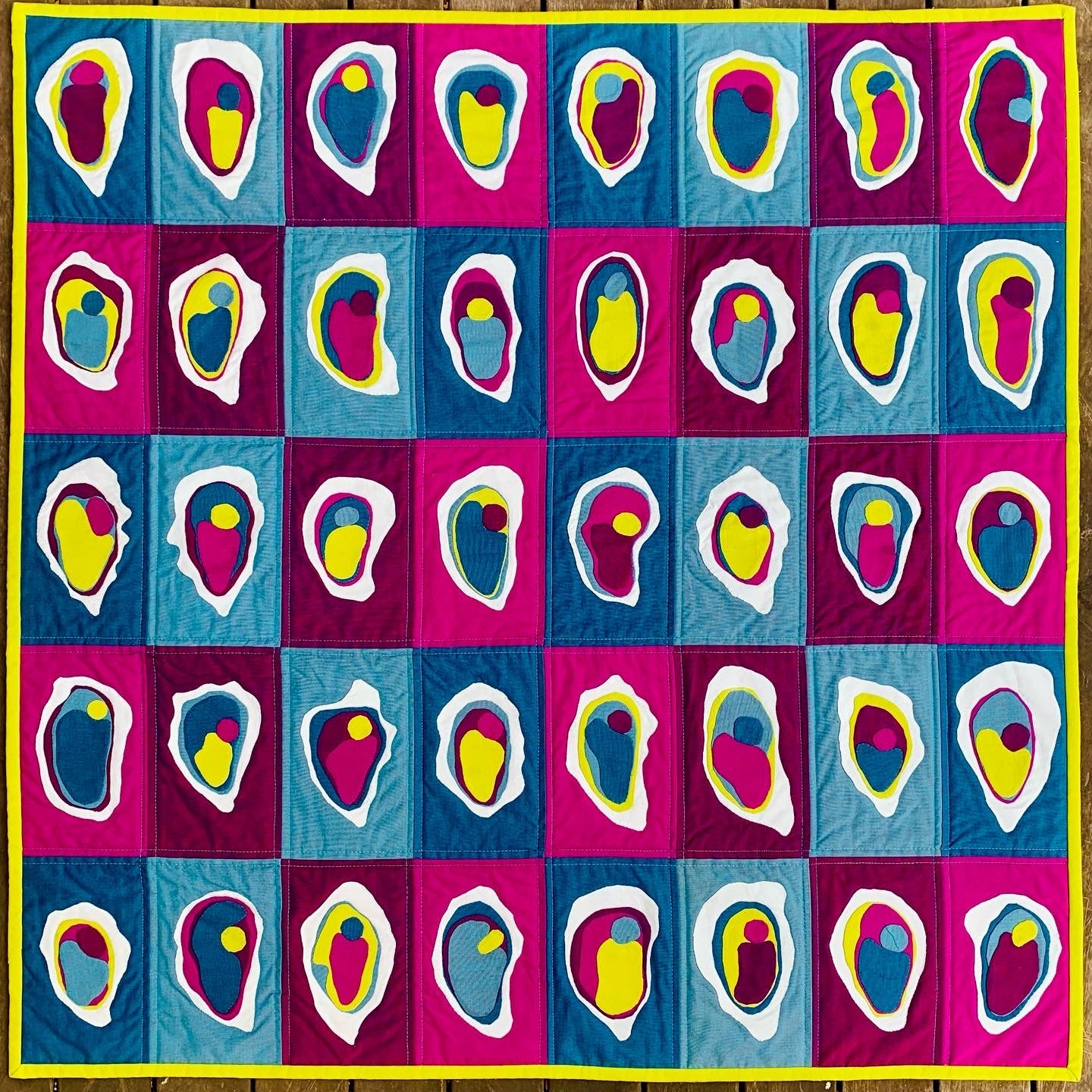 PRE-ORDER "shuck the patriarchy" fine art giclée print of digitized quilt