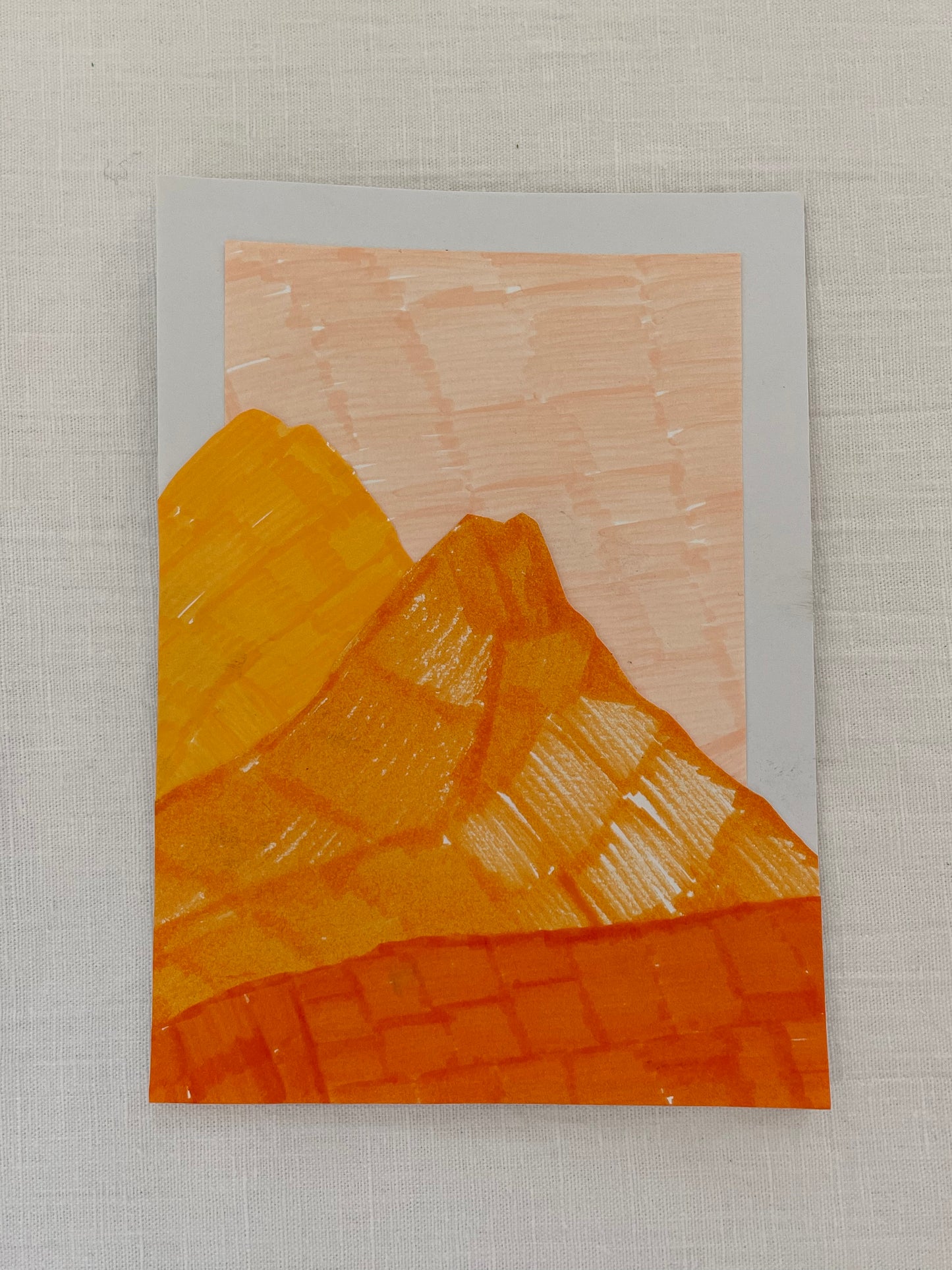 small original abstract mountainscape collage no. 10