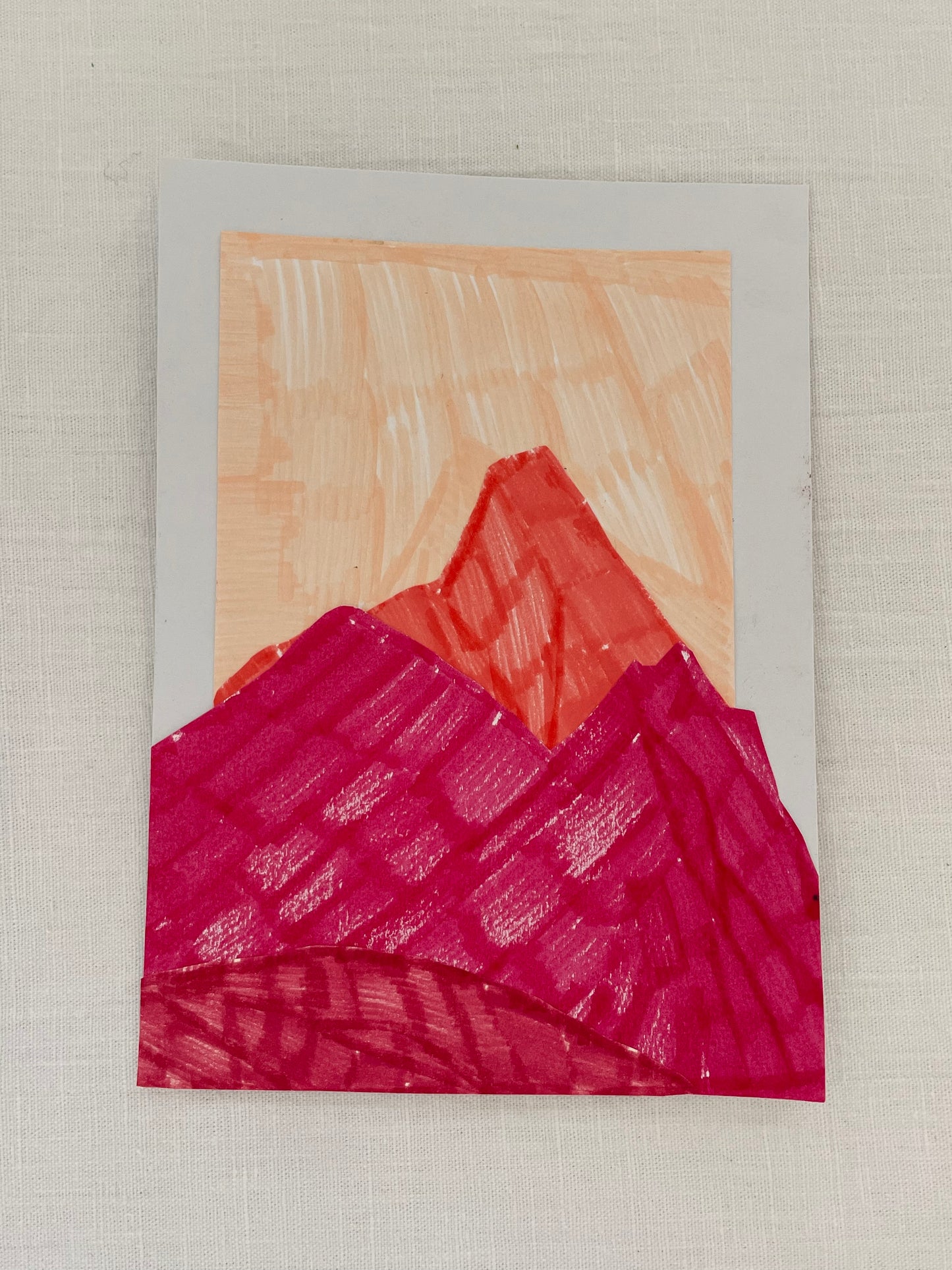 small original abstract mountainscape collage no. 11