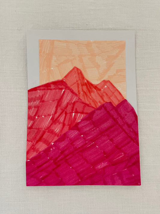 small original abstract mountainscape collage no. 18