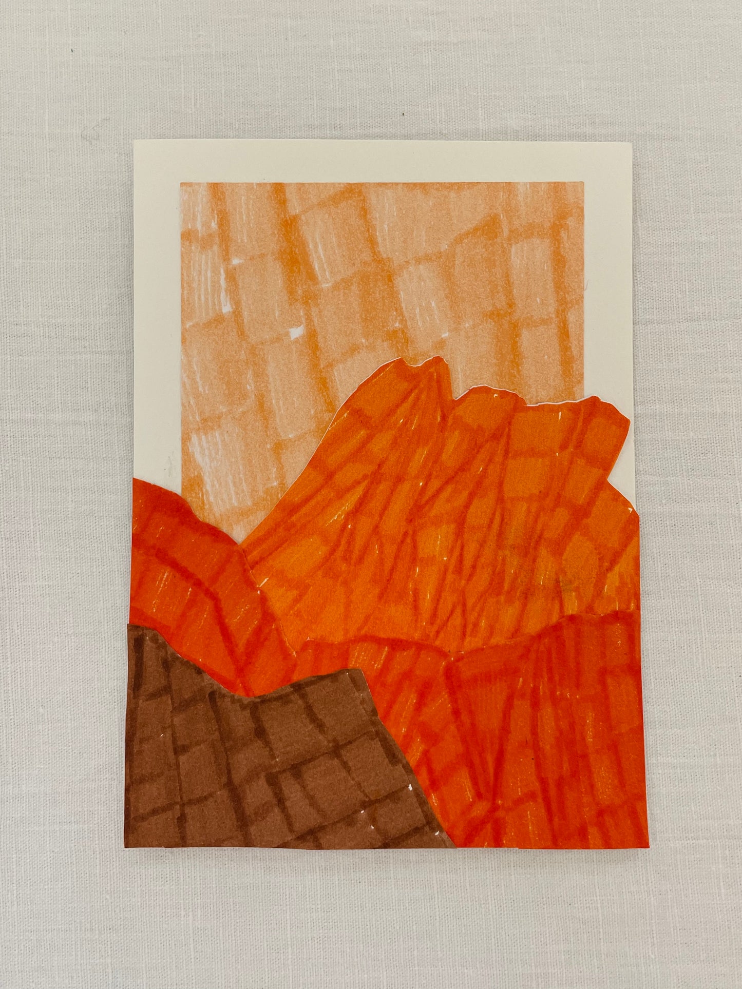 small original abstract mountainscape collage no. 21