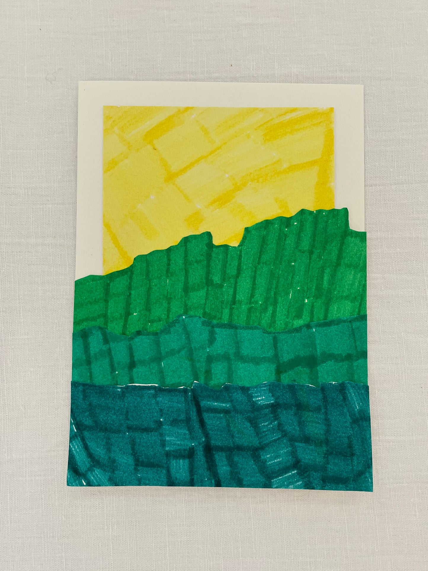 small original abstract mountainscape collage no. 29