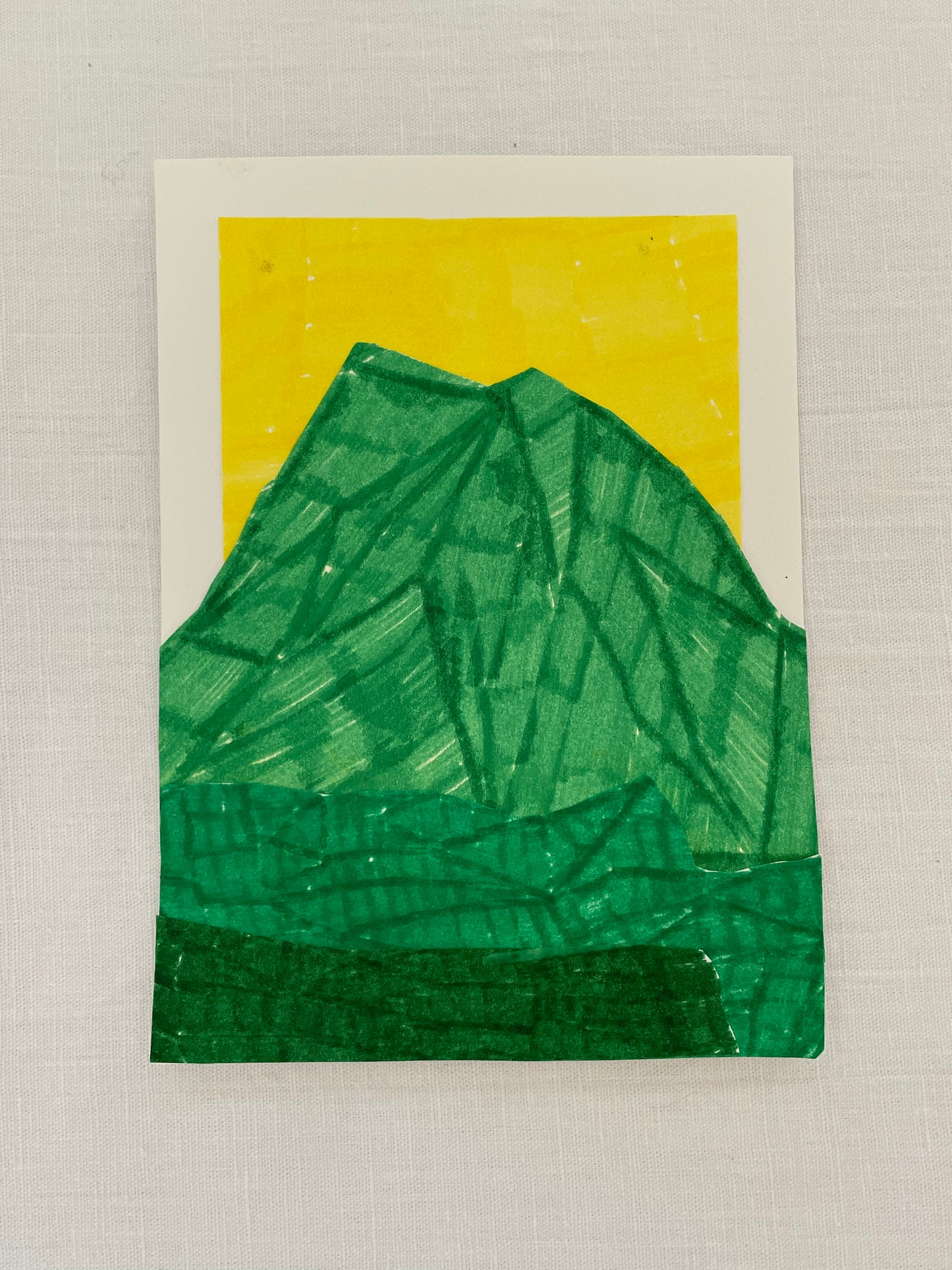 small original abstract mountainscape collage no. 30