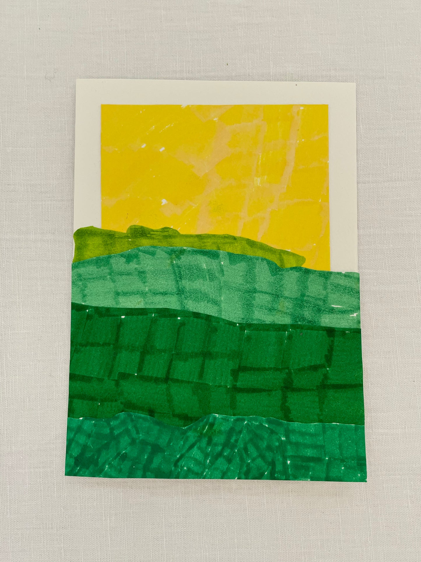 small original abstract mountainscape collage no. 33