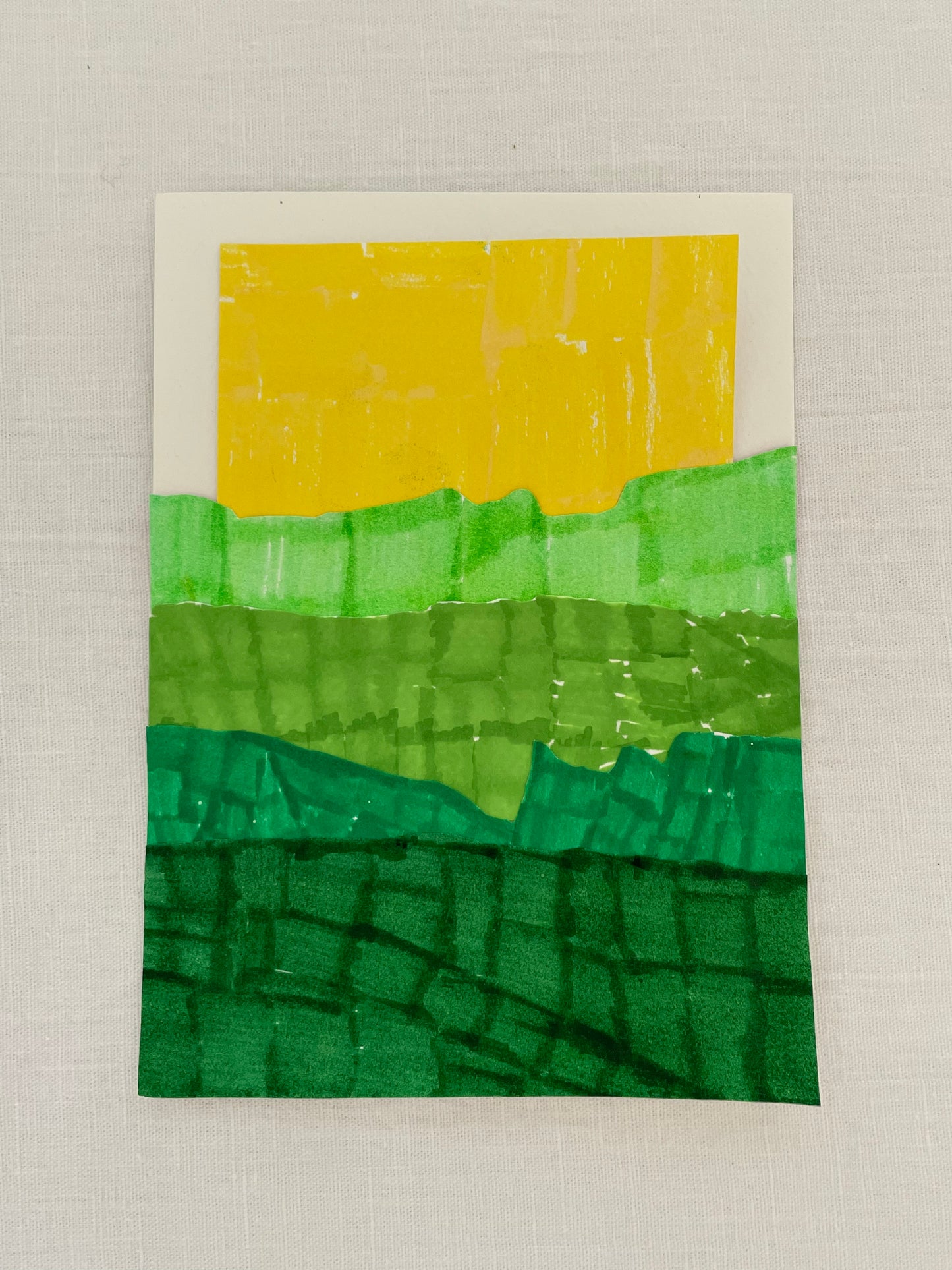 small original abstract mountainscape collage no. 34