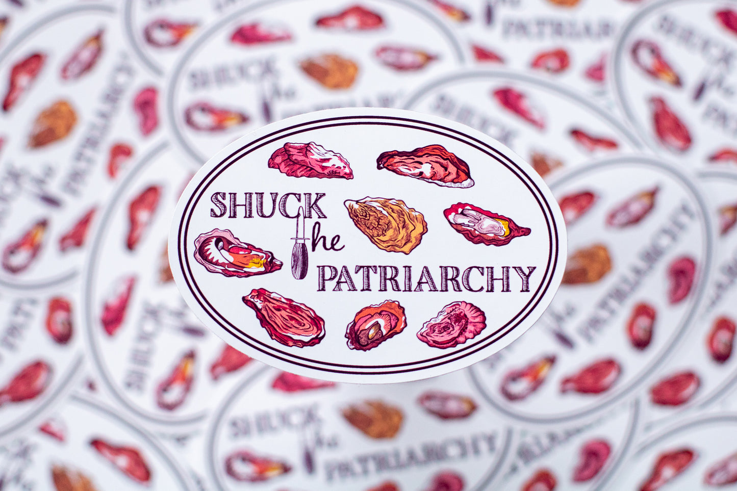 shuck the patriarchy sticker (waterproof vinyl)