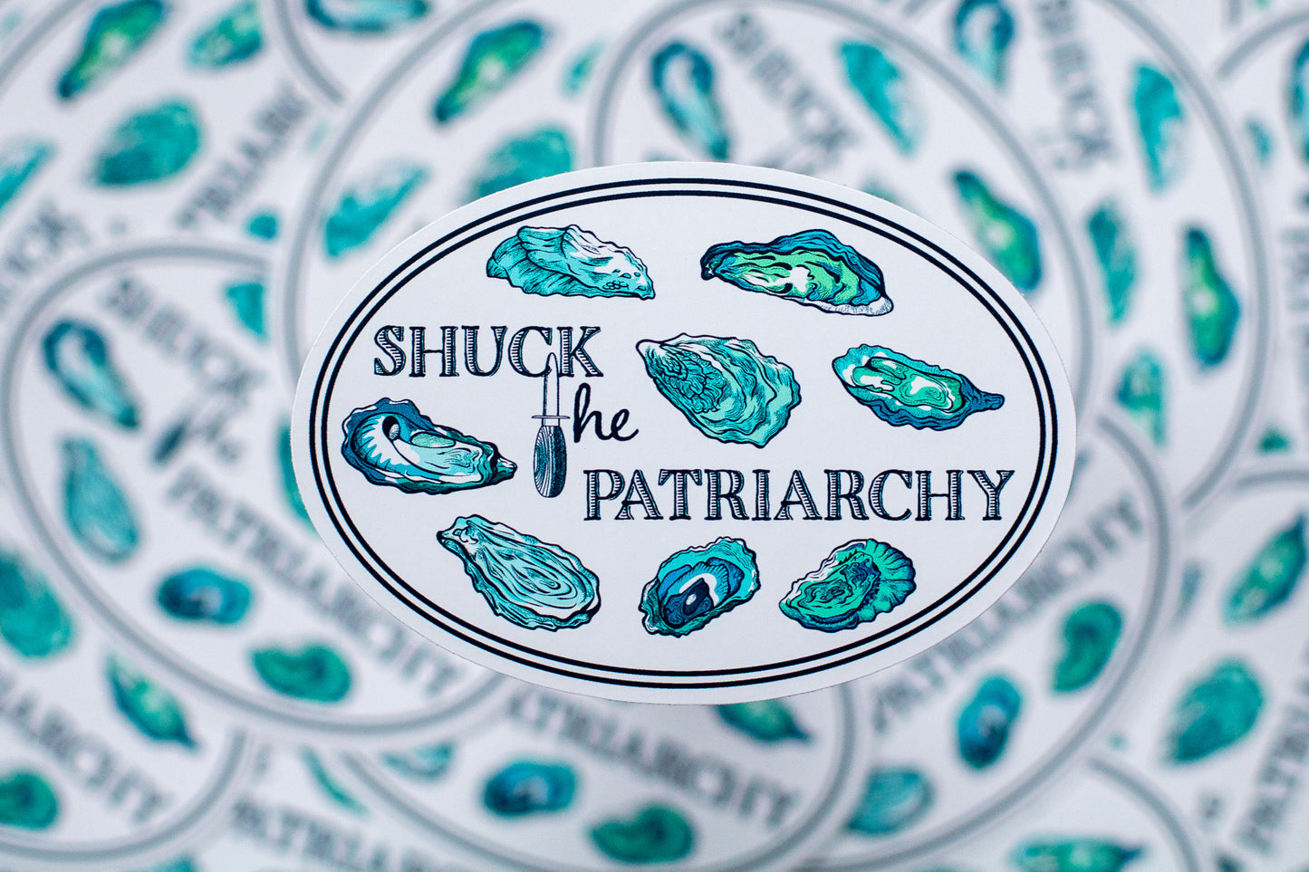 shuck the patriarchy sticker (waterproof vinyl)