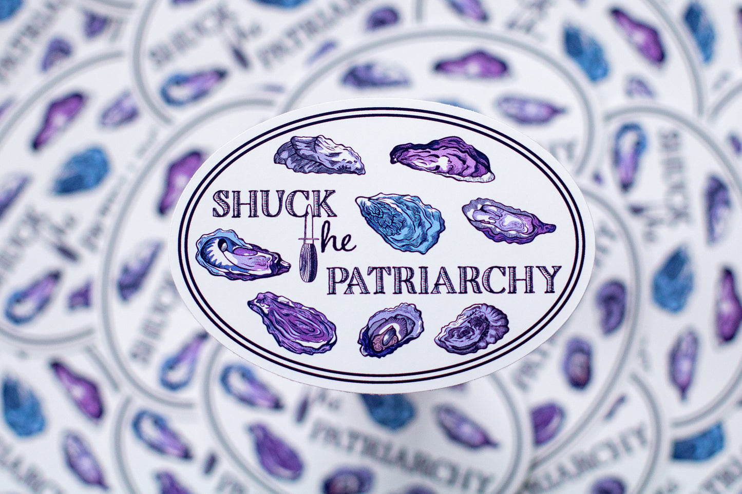 shuck the patriarchy sticker (waterproof vinyl)