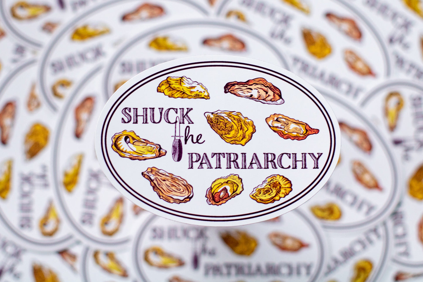 shuck the patriarchy sticker (waterproof vinyl)