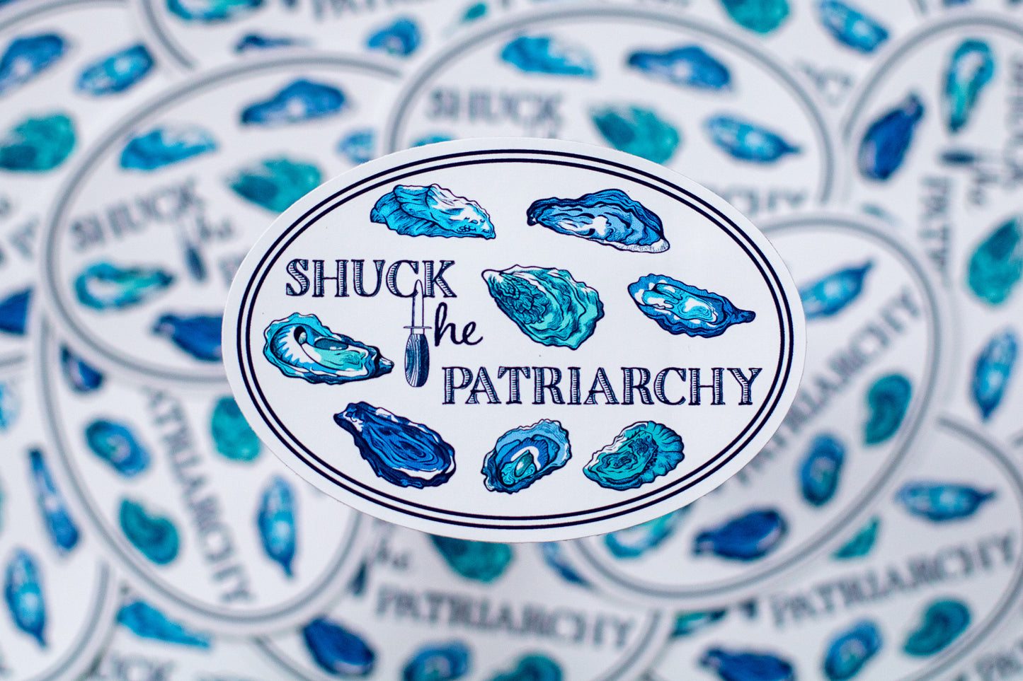 shuck the patriarchy sticker (waterproof vinyl)