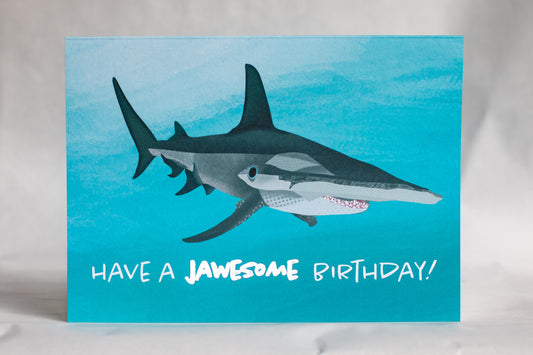 have a jawesome birthday card | punny foiled greeting card