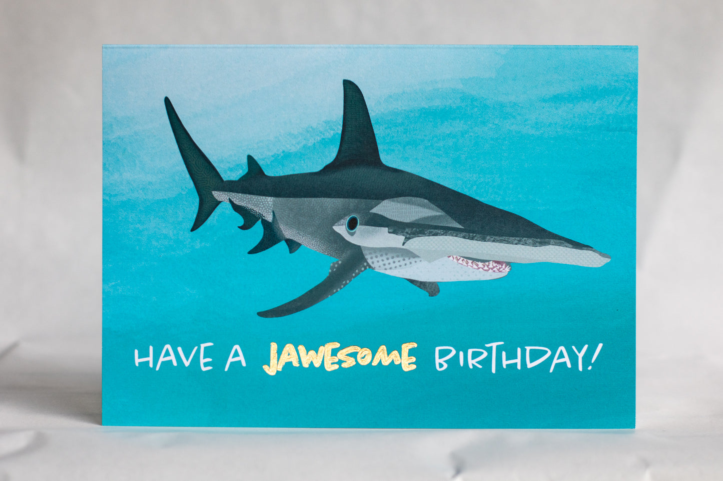 have a jawesome birthday card | punny foiled greeting card