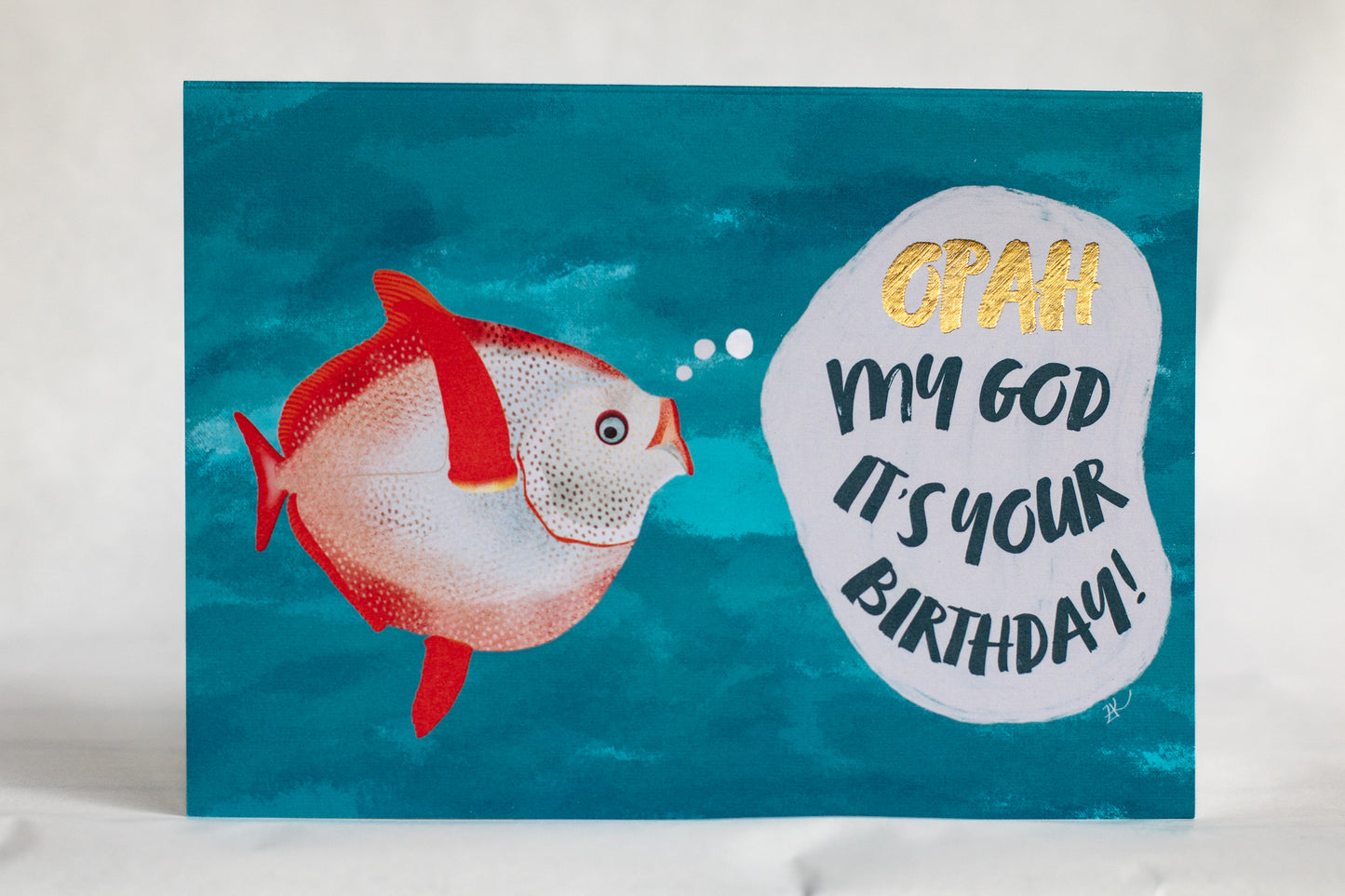 opah my god it's your birthday card | punny foiled birthday card