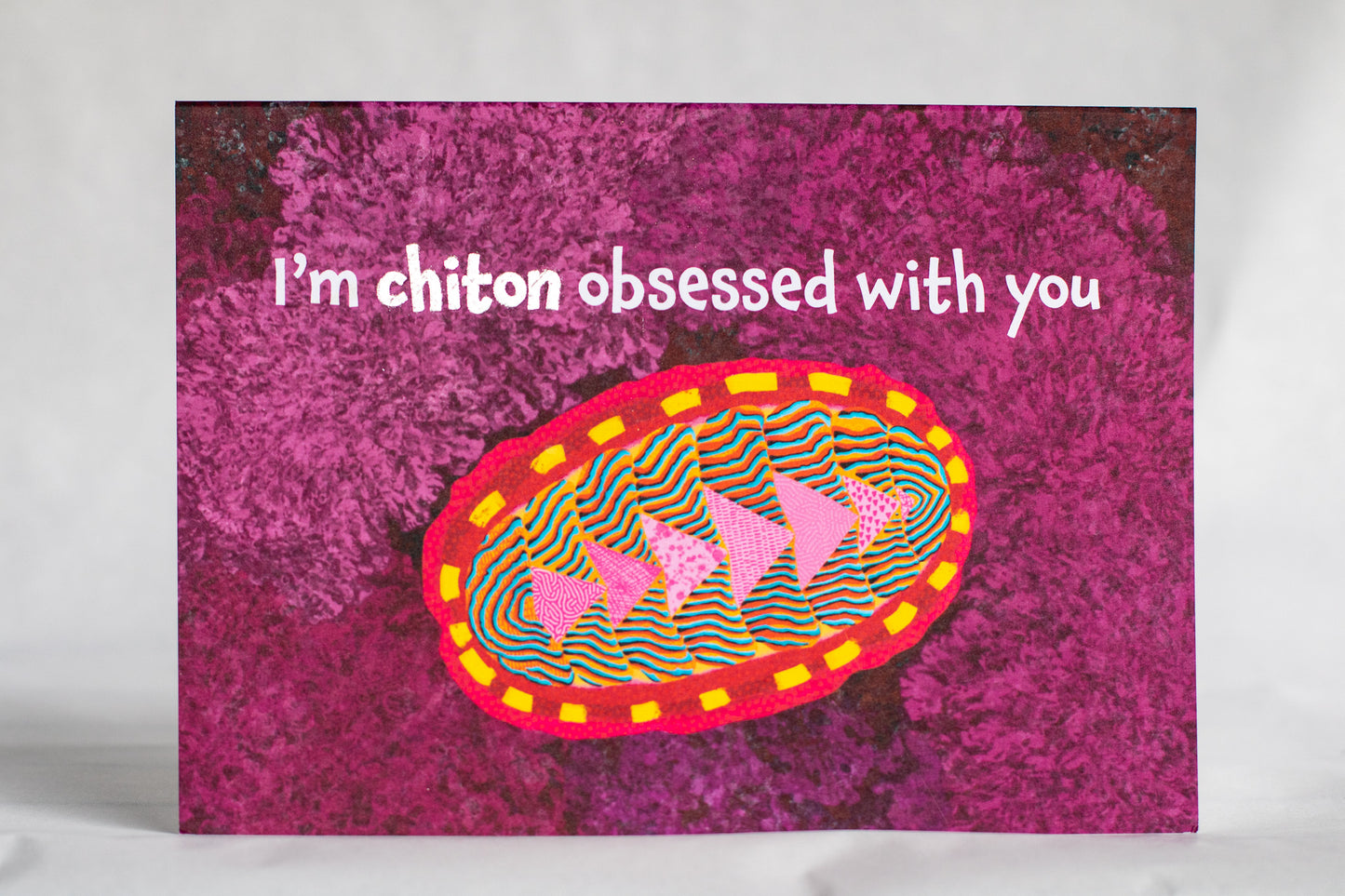 I'm chiton obsessed with you card |  foiled romance greeting card