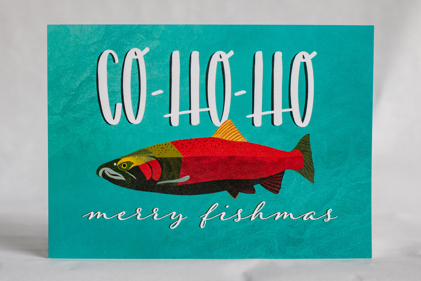 punny ocean holiday greeting card set (4 designs)